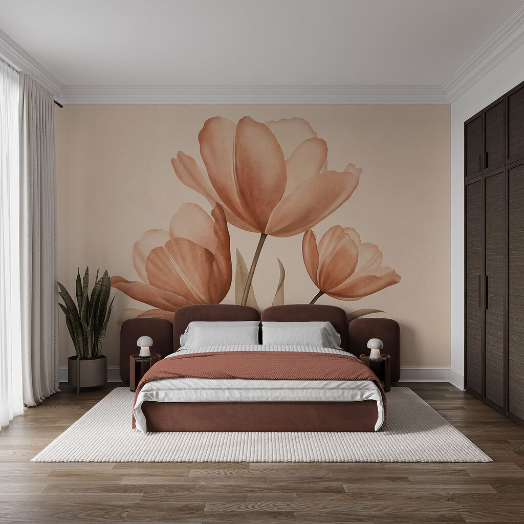 Large flowers on stems — interior 1