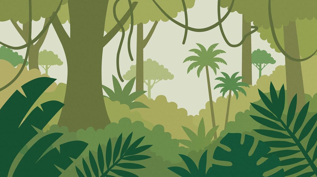 Vines in a jungle — full design