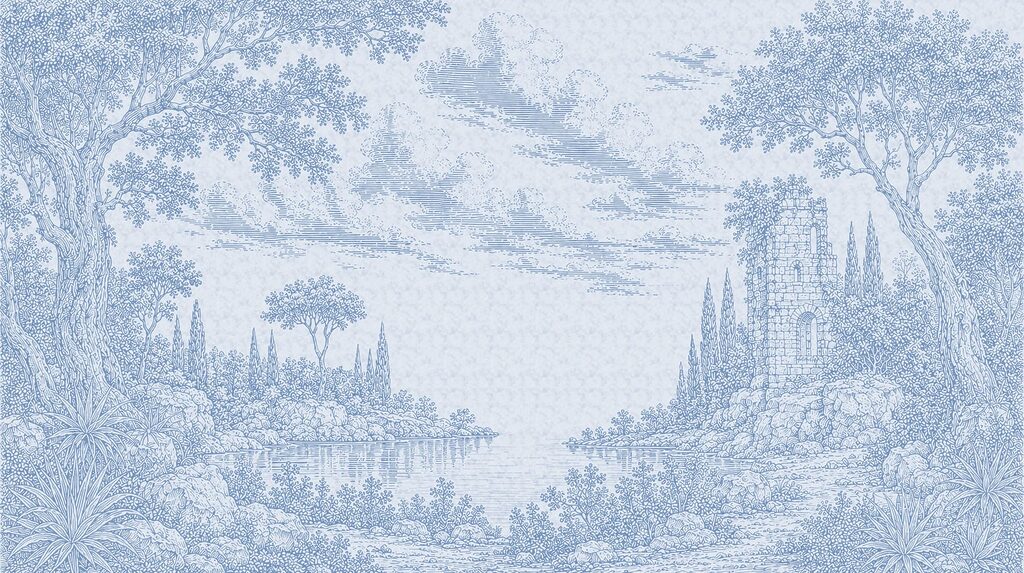 Lakeside Toile — full design