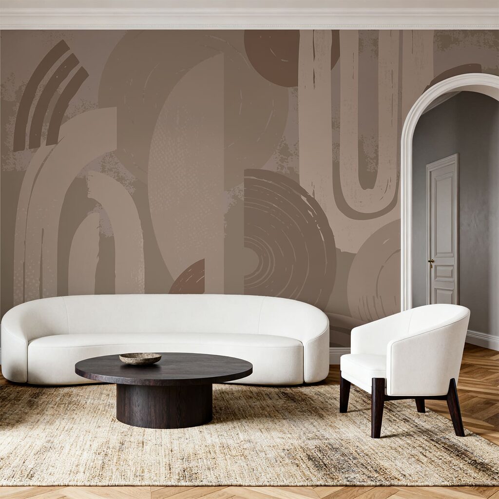 Earthy shapes with brushstrokes — interior 3
