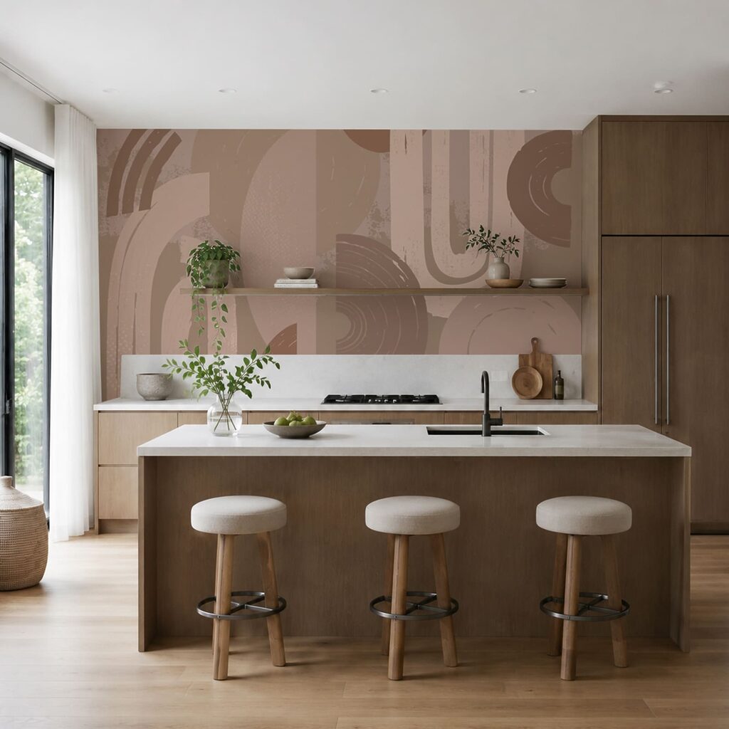 Earthy shapes with brushstrokes — interior 5