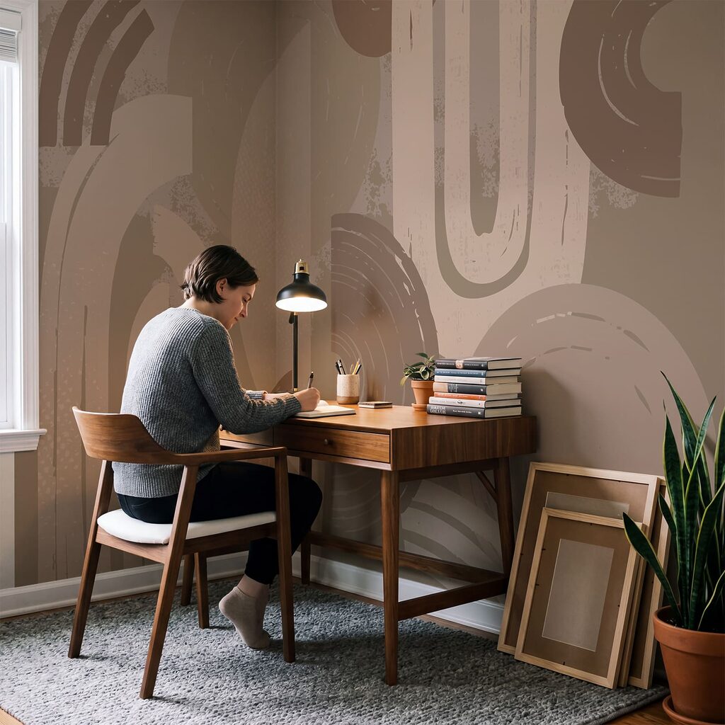 Earthy shapes with brushstrokes — interior 7