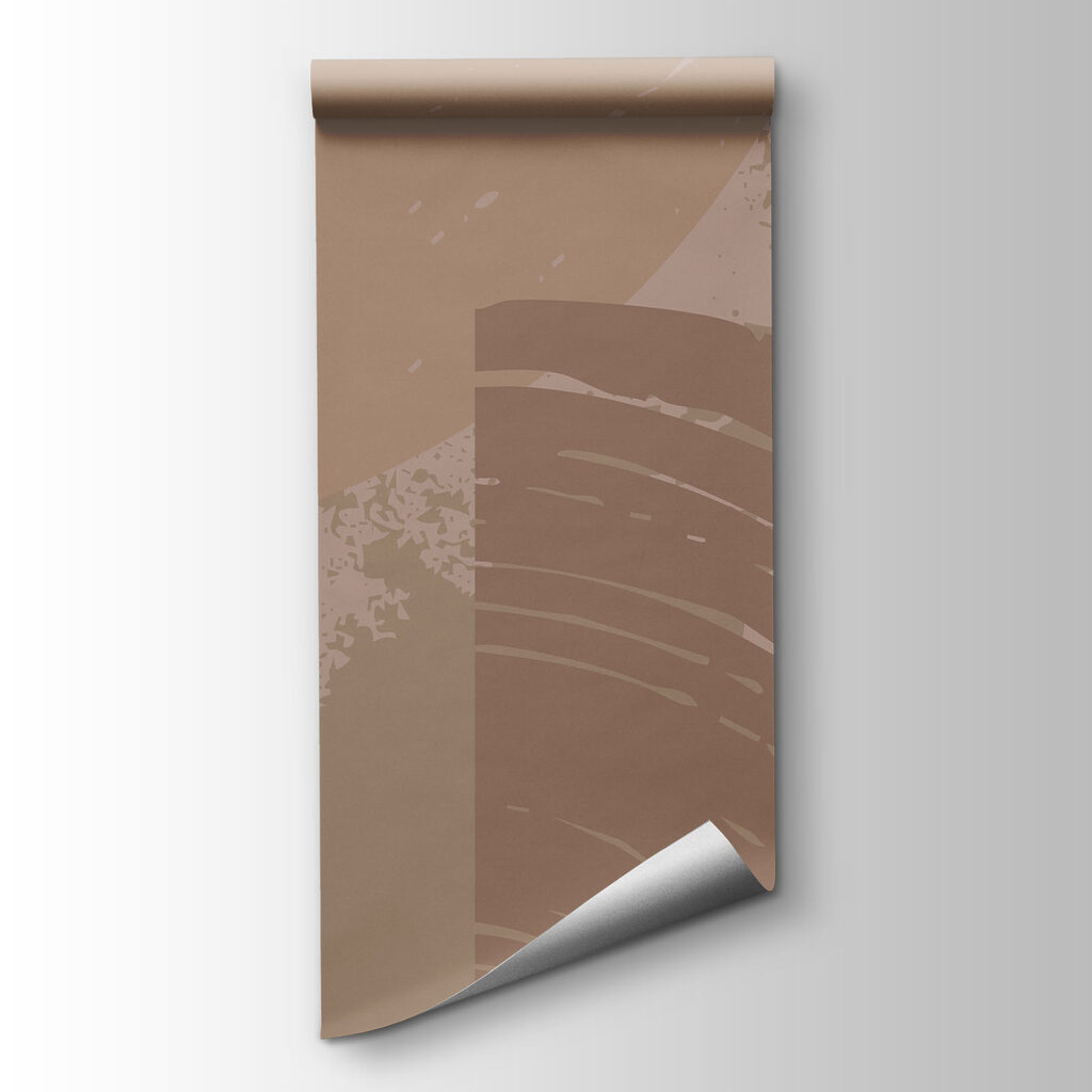 Earthy shapes with brushstrokes — product view