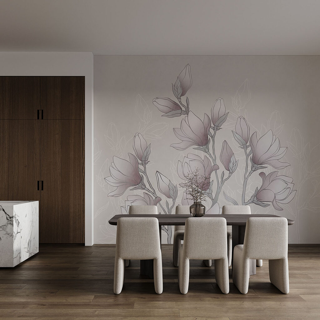 Blossom branch in lines — interior 1