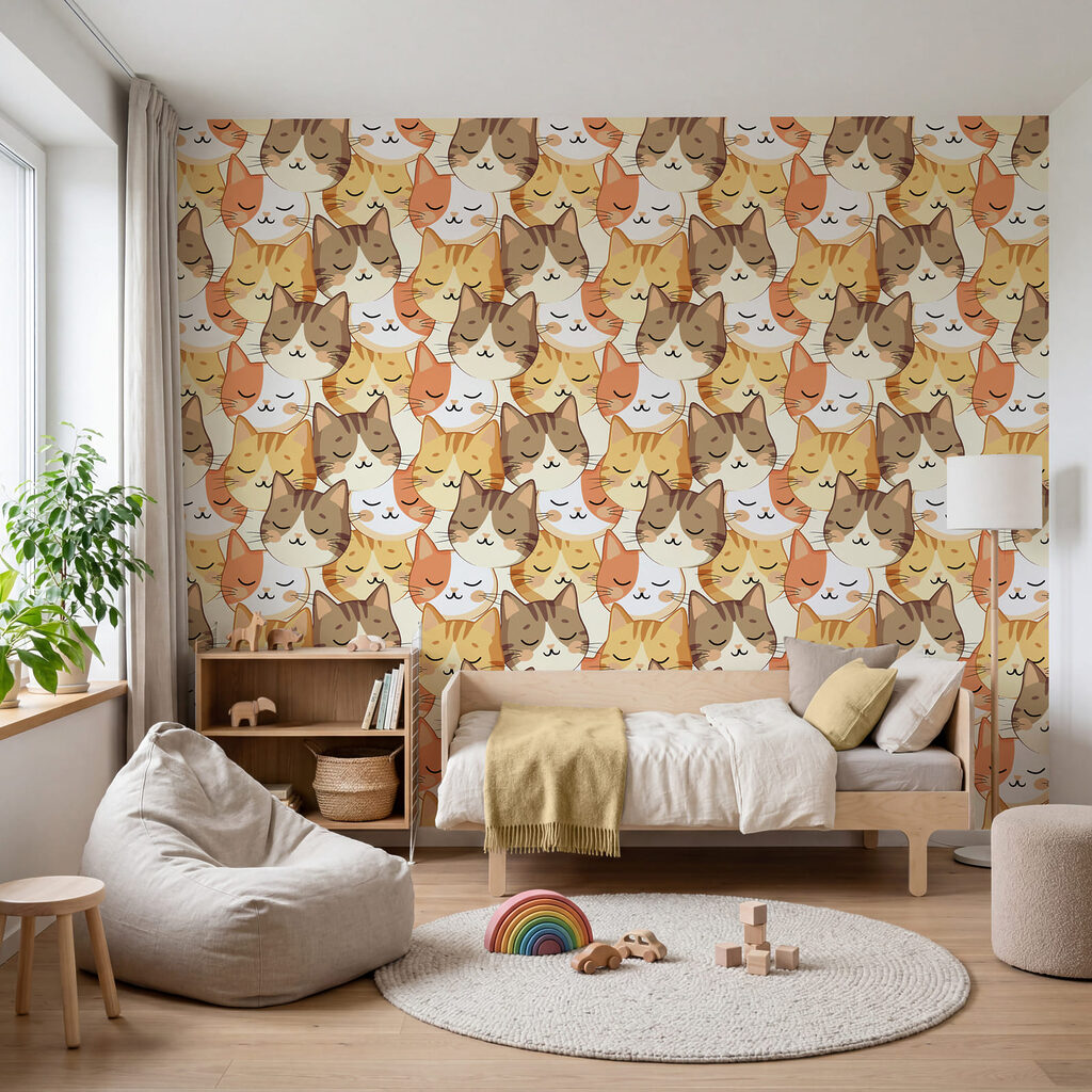 Rows of cat faces — interior 3
