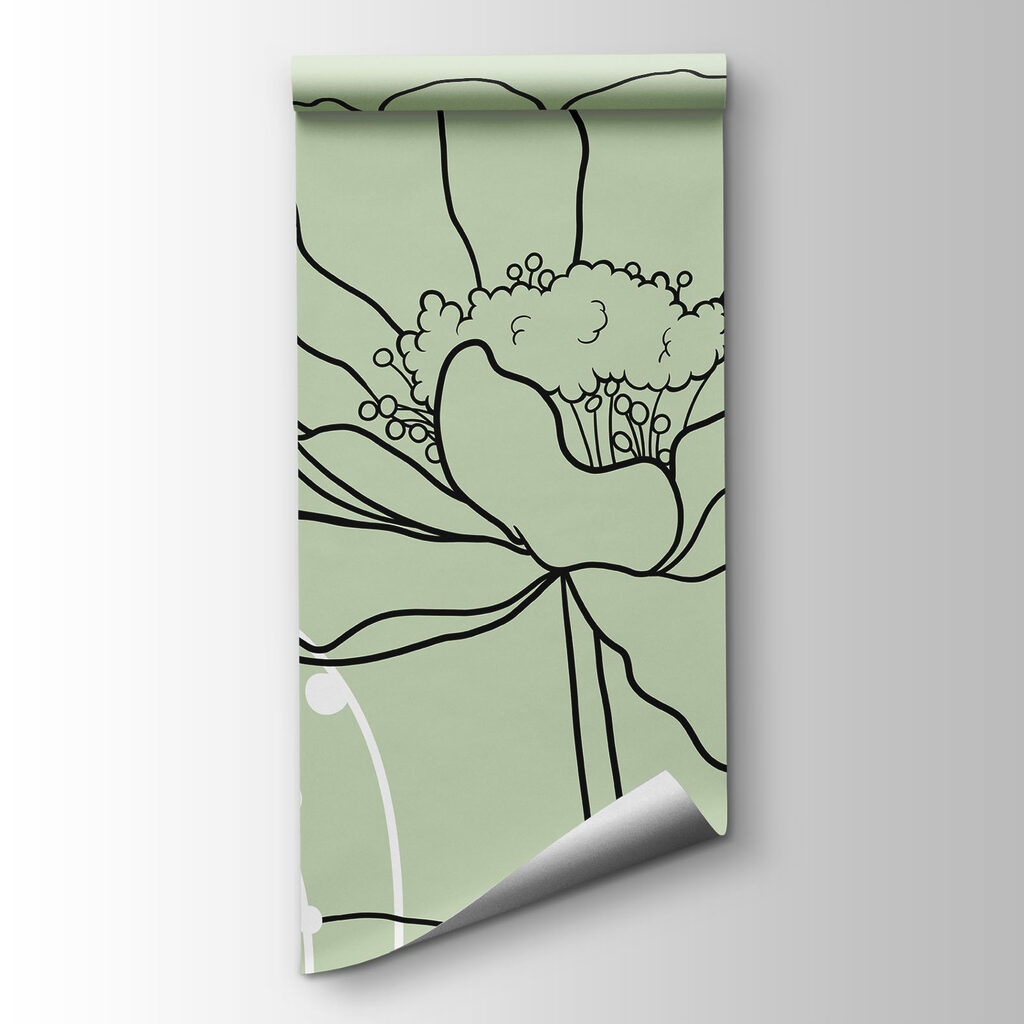 Flowers among dotted waves — product view
