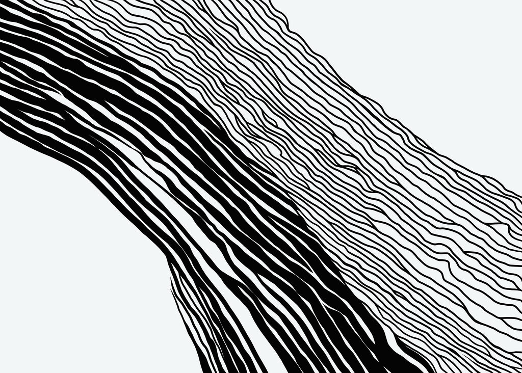 Diagonal wave of lines — full design