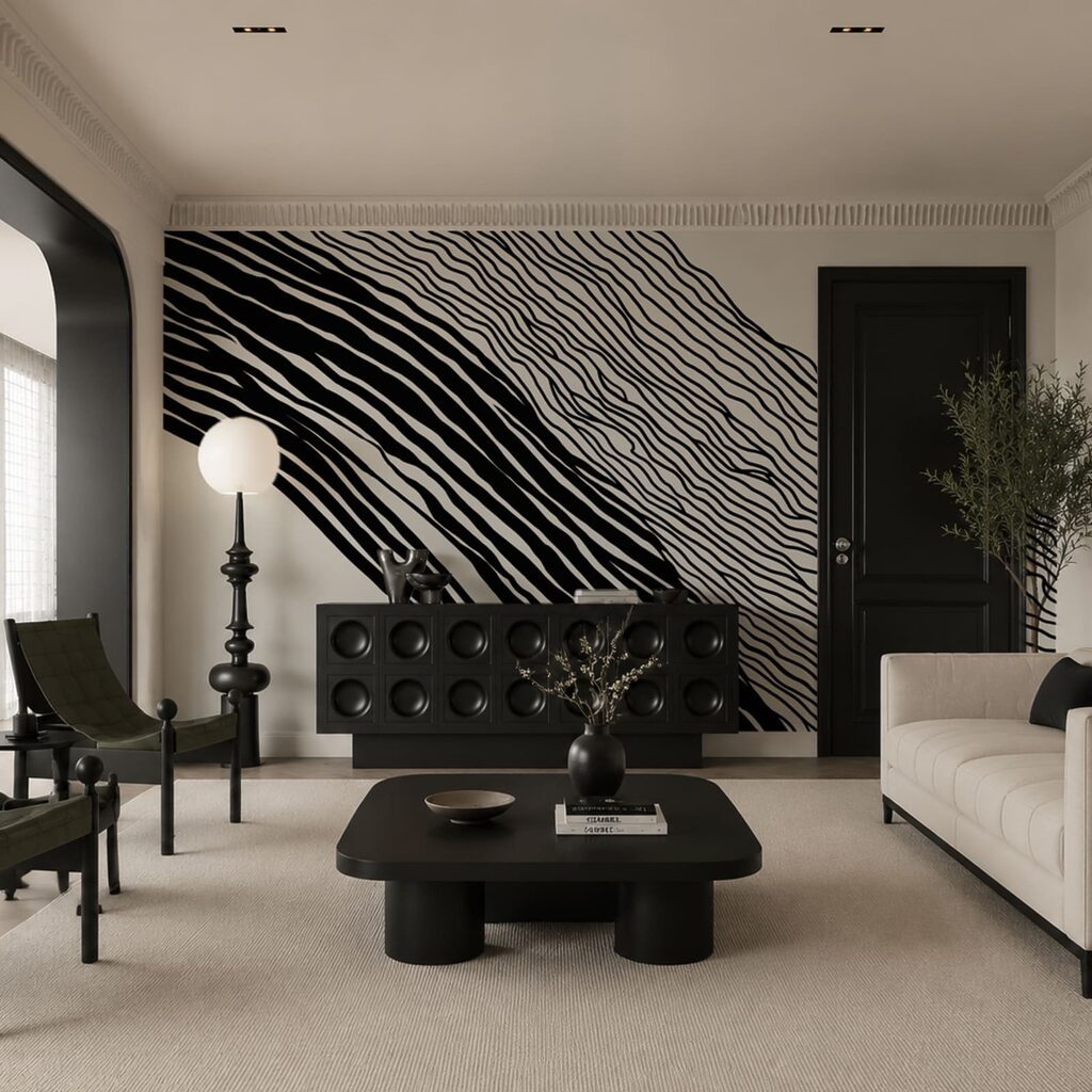 Diagonal wave of lines — interior 1