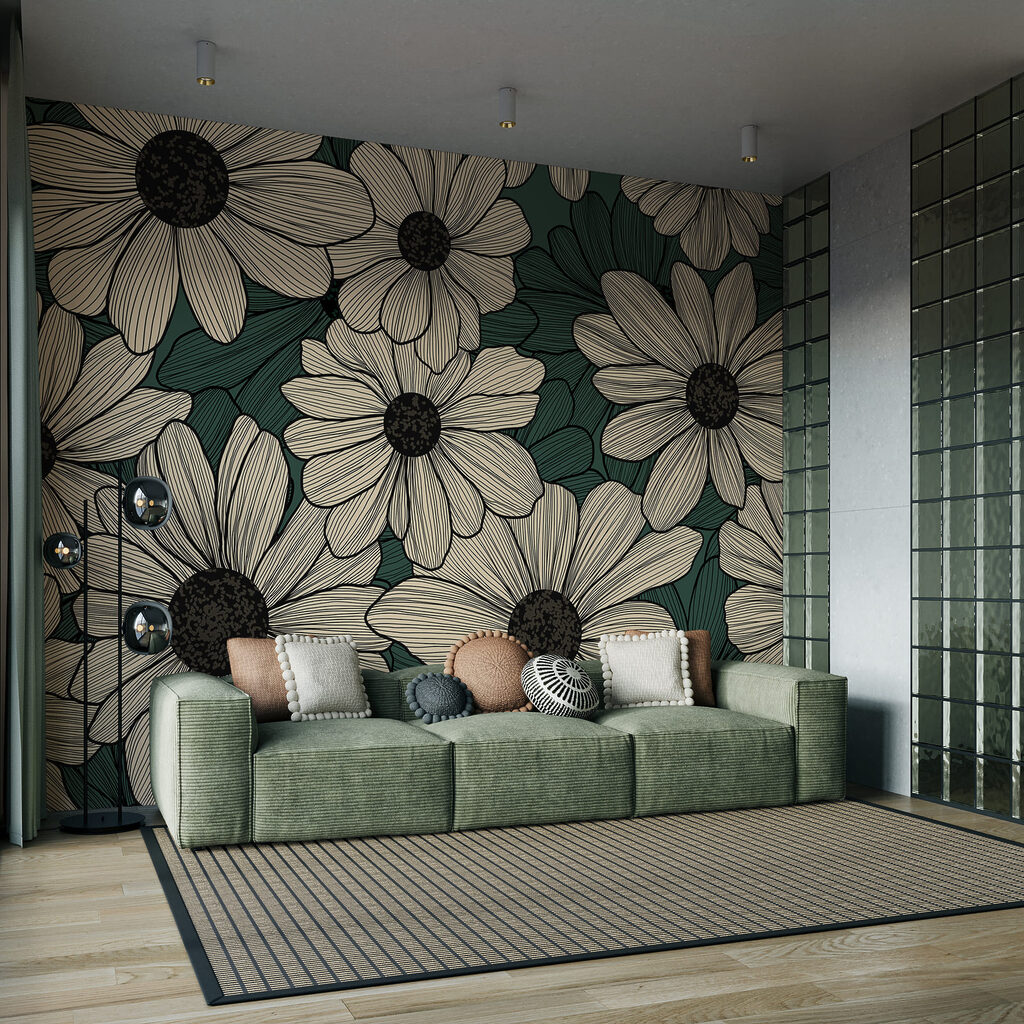 Flowers with fine hatching — interior 2