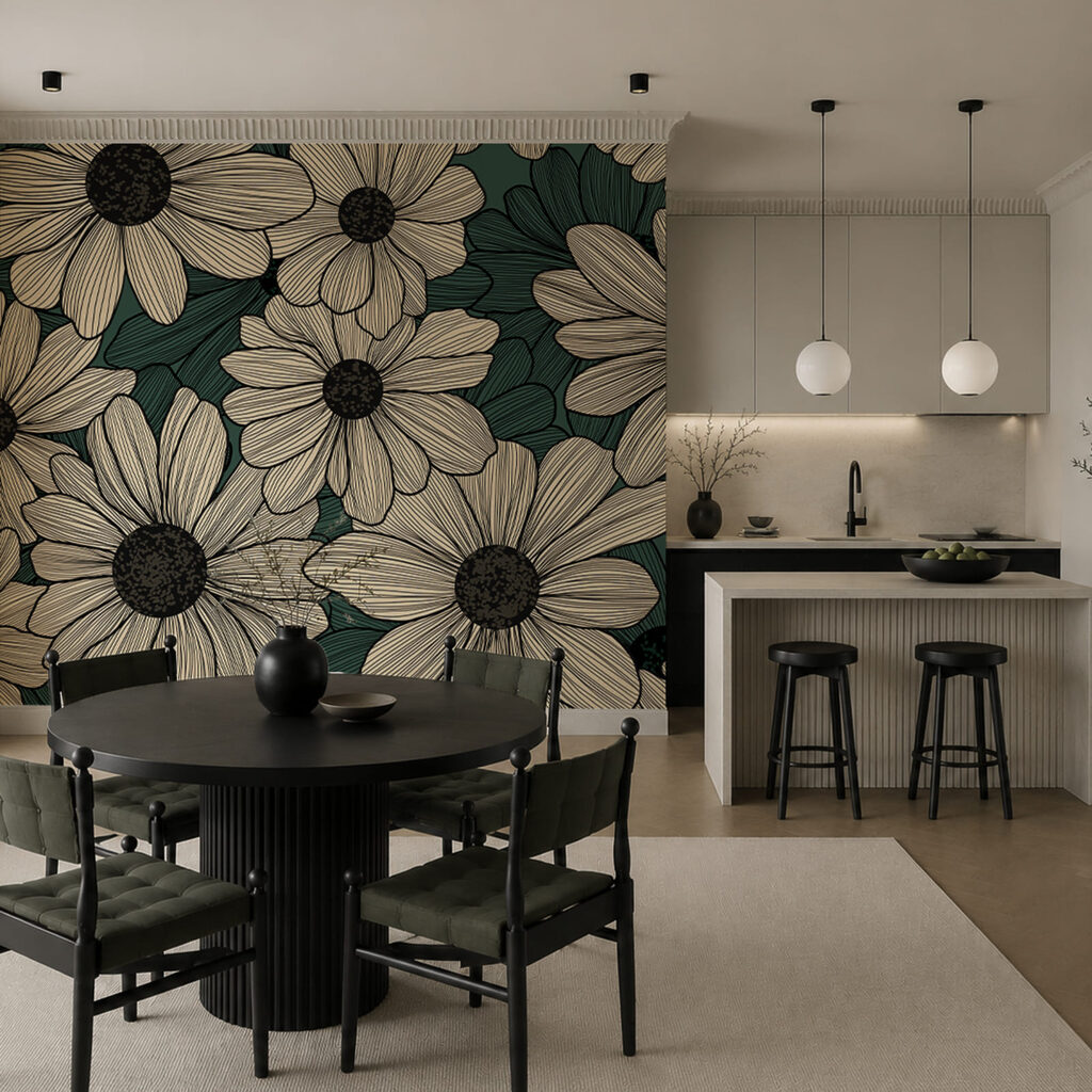 Flowers with fine hatching — interior 3