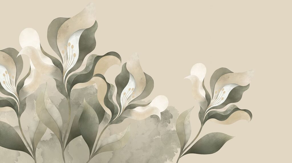 Lilies in soft washes — full design
