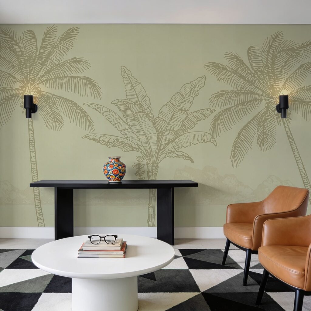 Palms in the Distance in an interior