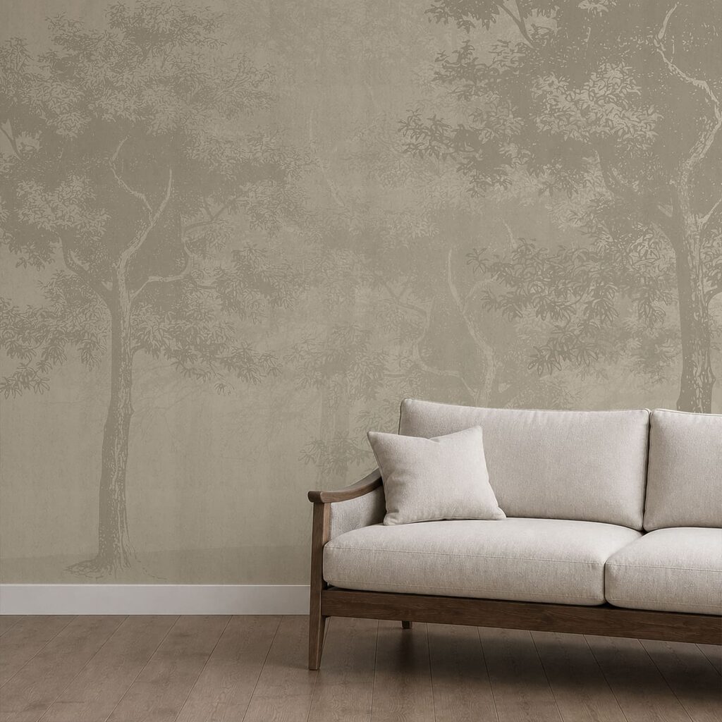 Woodland in soft mist — interior 1
