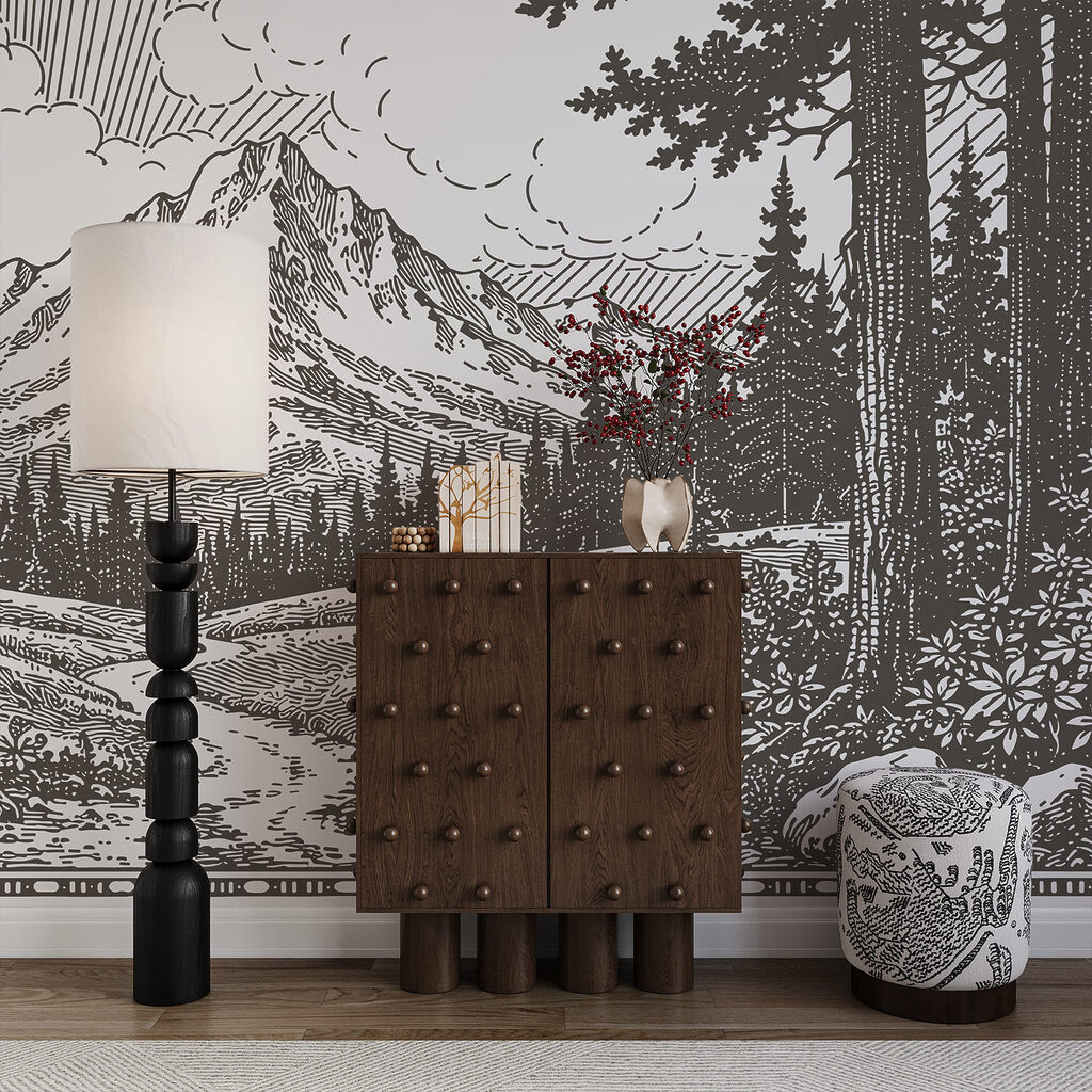 Mountain path and pines — interior 2