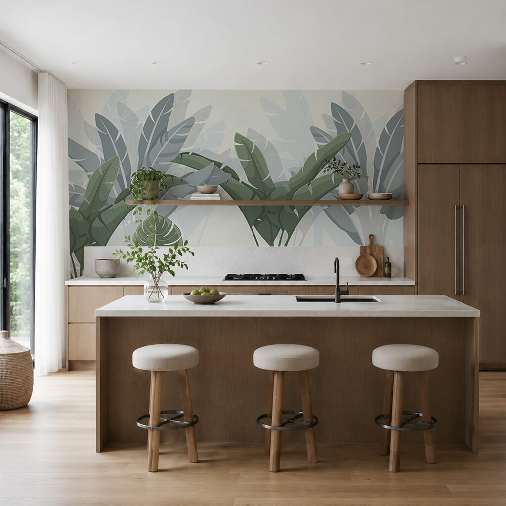 Grey-green tropical leaves — interior 3