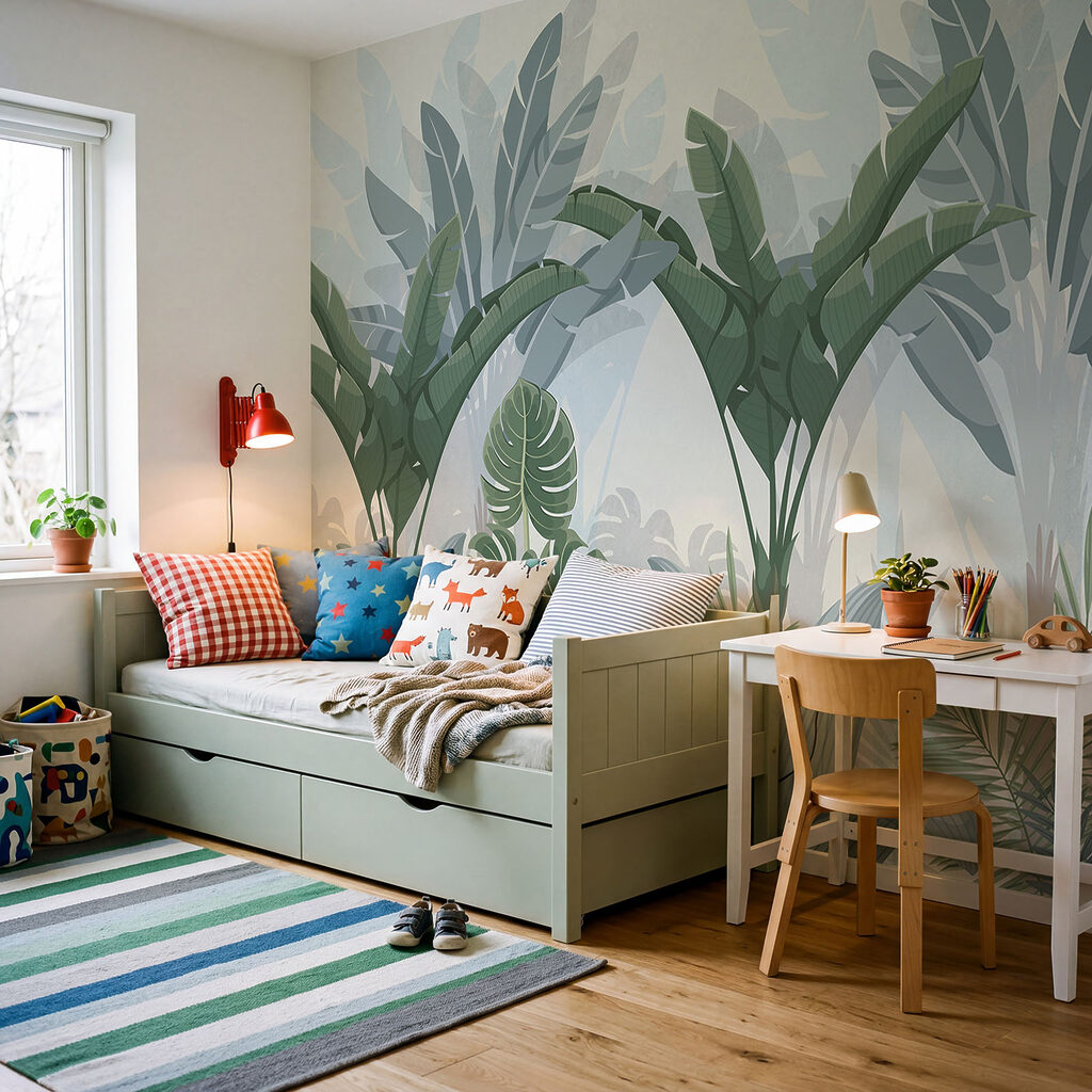 Grey-green tropical leaves — interior 4