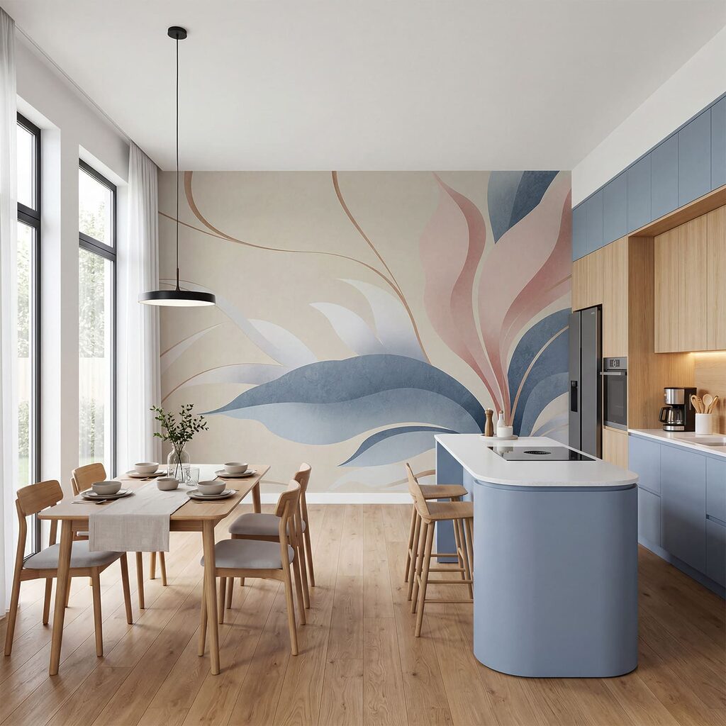 Fanning stylised leaves — interior 1