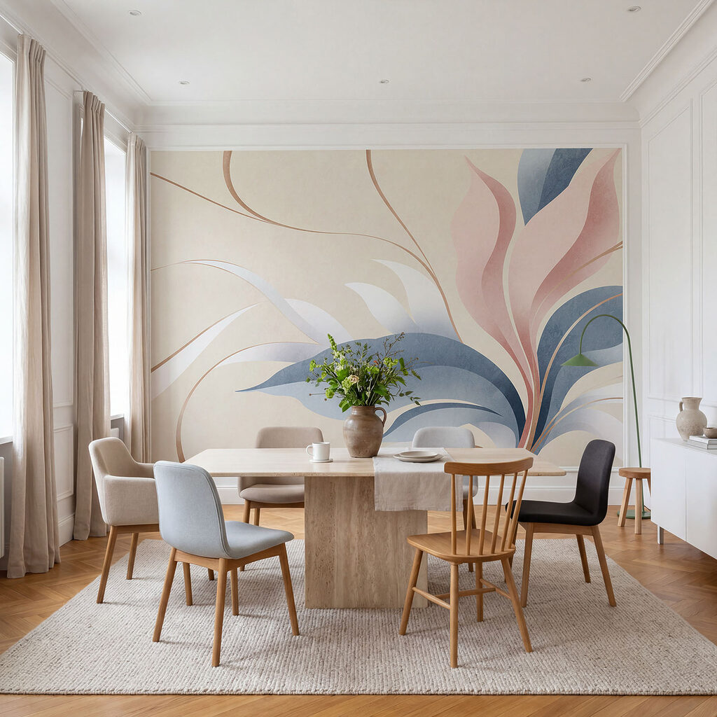 Fanning stylised leaves — interior 2