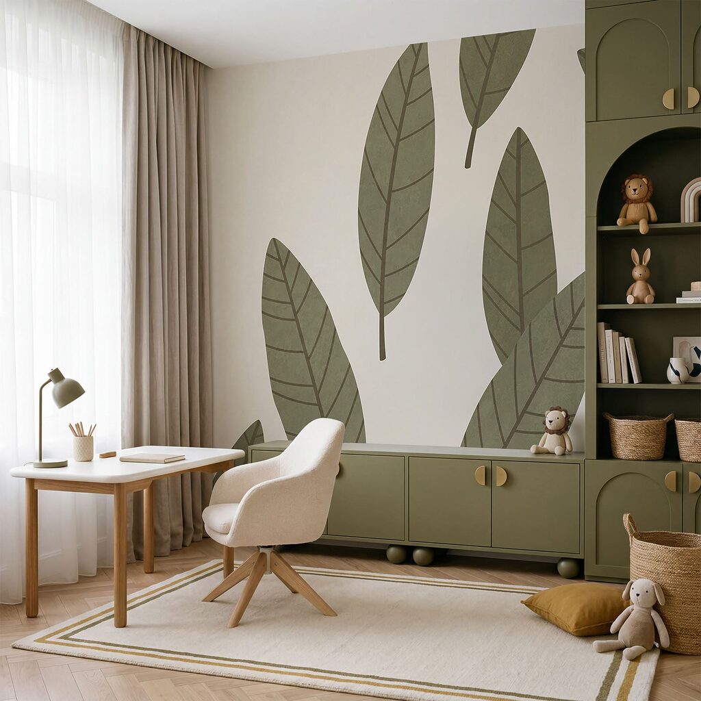 Loose leaves with veins — interior 1