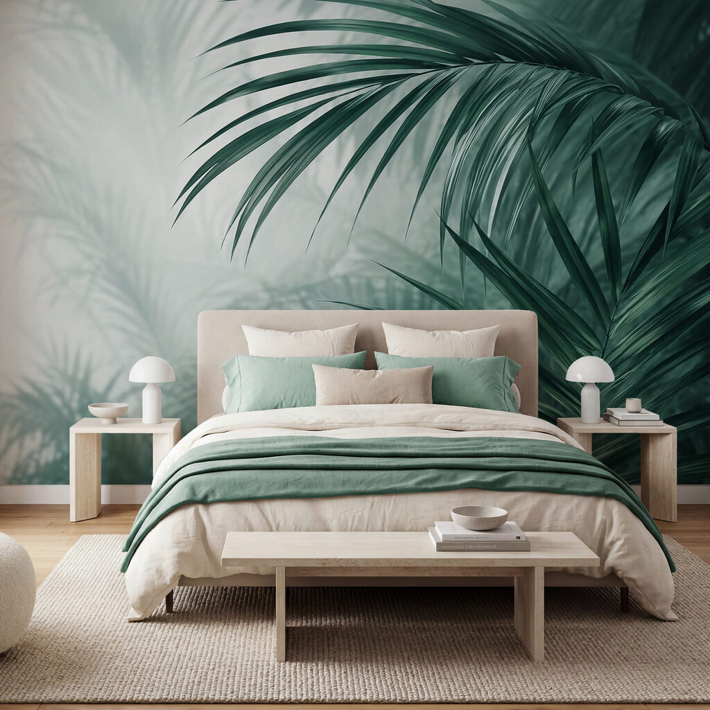 Palm fronds in mist — interior 1