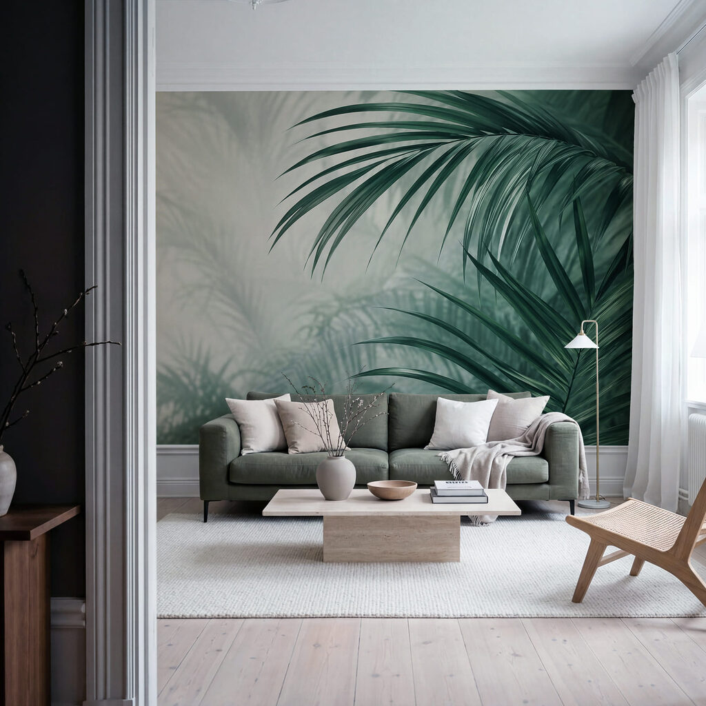 Palm fronds in mist — interior 3
