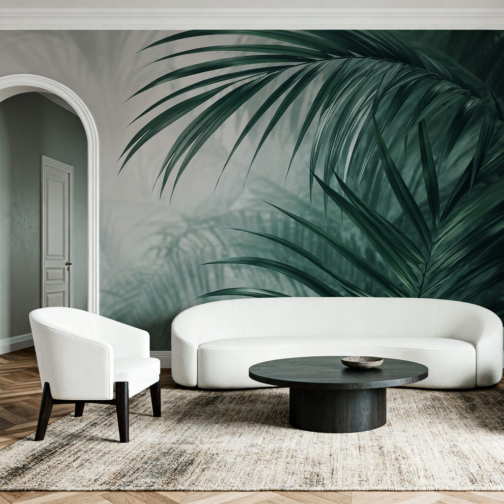 Palm fronds in mist — interior 2