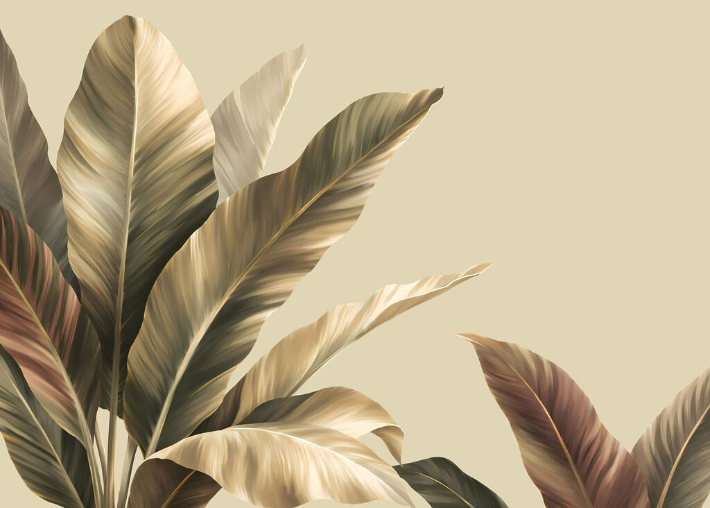 Leaves with light streaks — full design