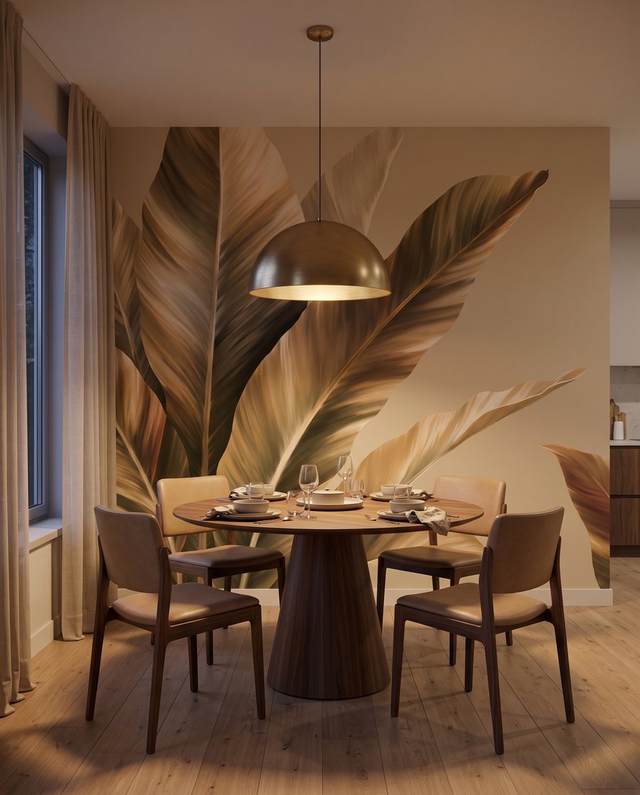 Leaves with light streaks — interior 3
