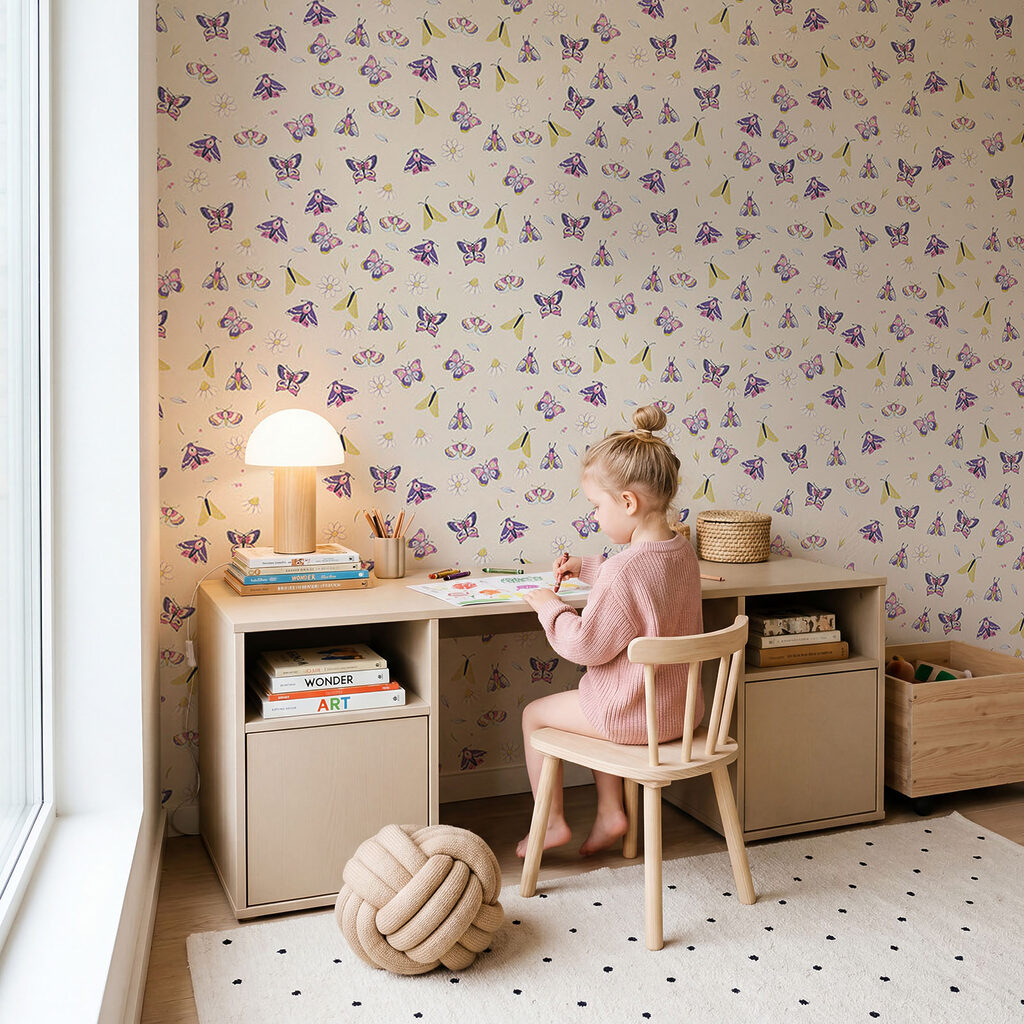Tiny butterflies and flowers — interior 2