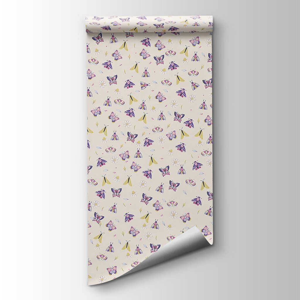 Tiny butterflies and flowers — product view