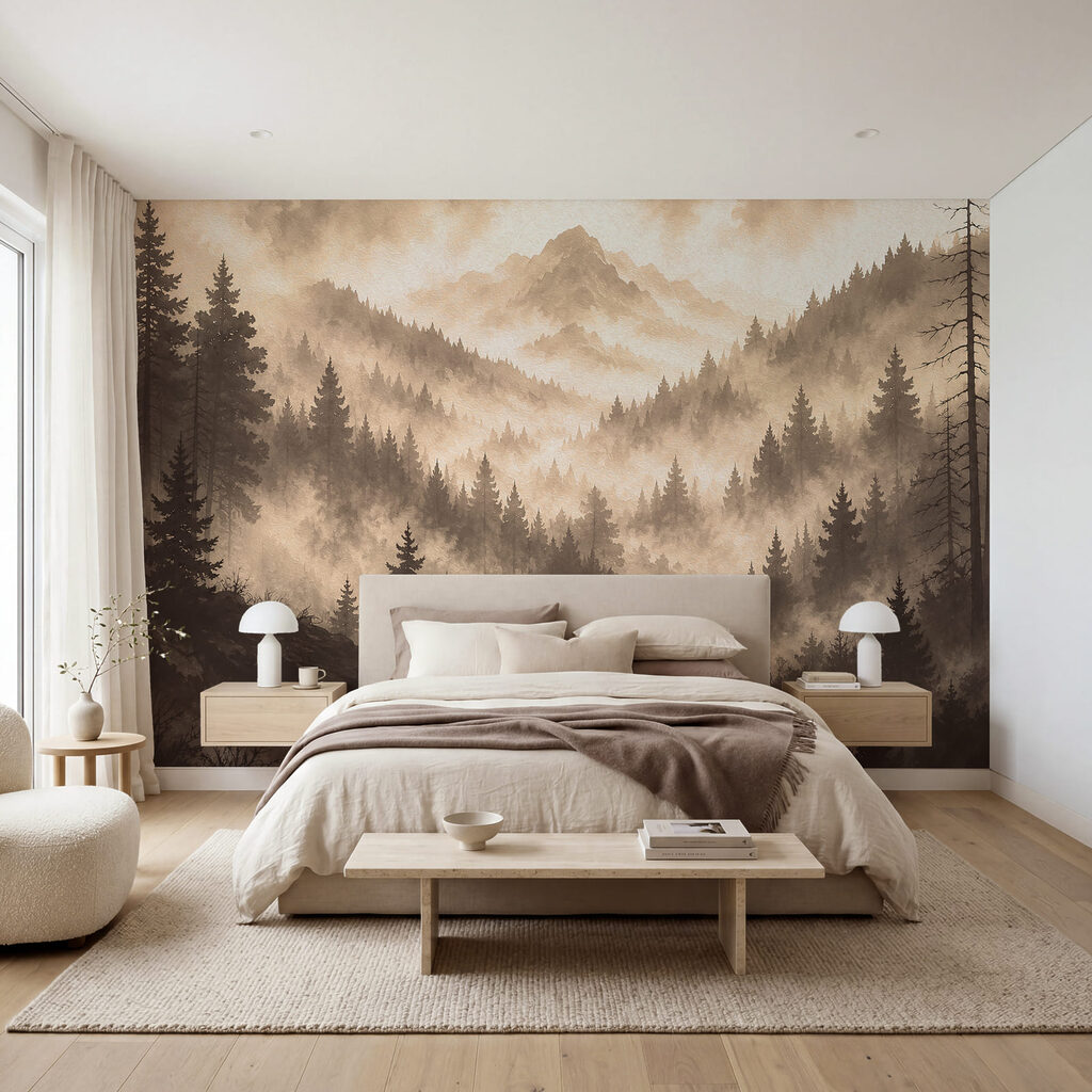 Pine Peaks at Dawn in an interior