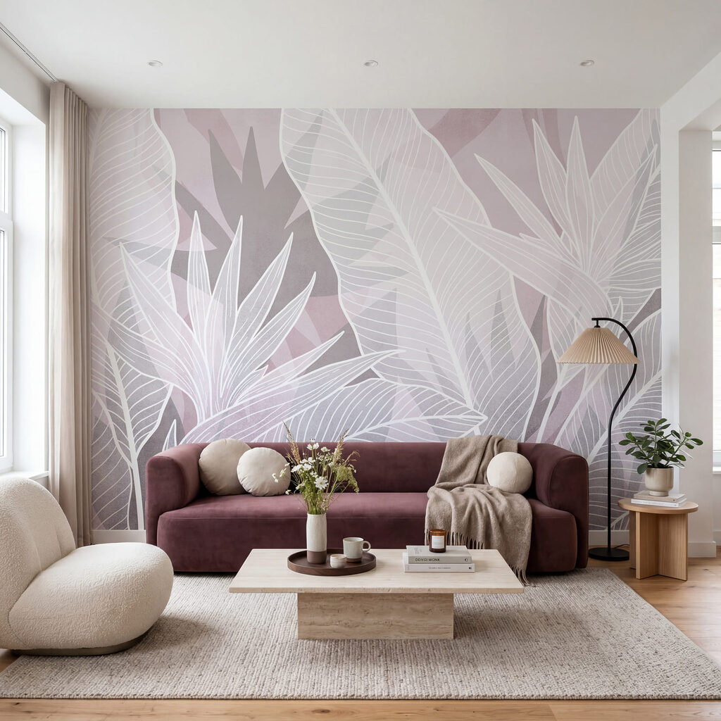 White leaf outlines — interior 1