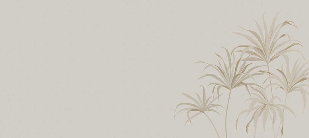 Slender palm fronds — full design