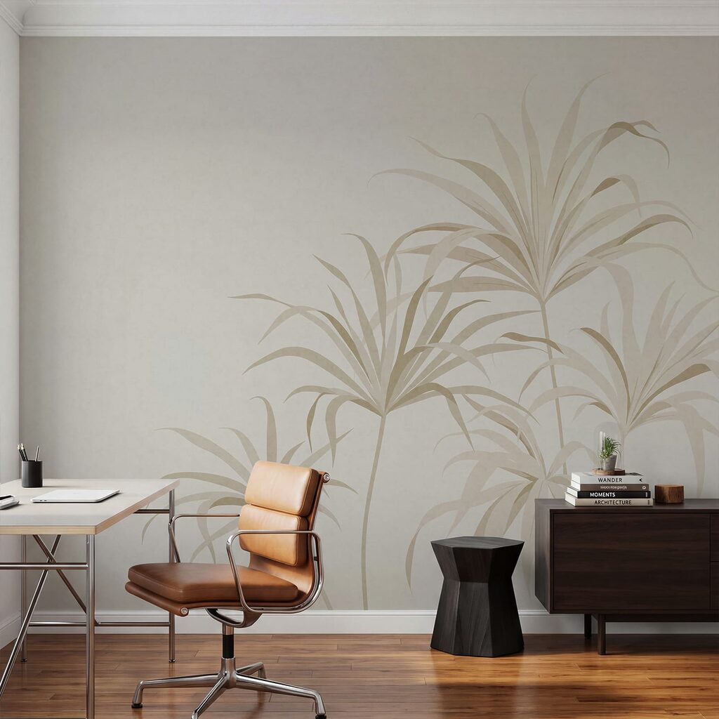 Slender palm fronds — interior 2