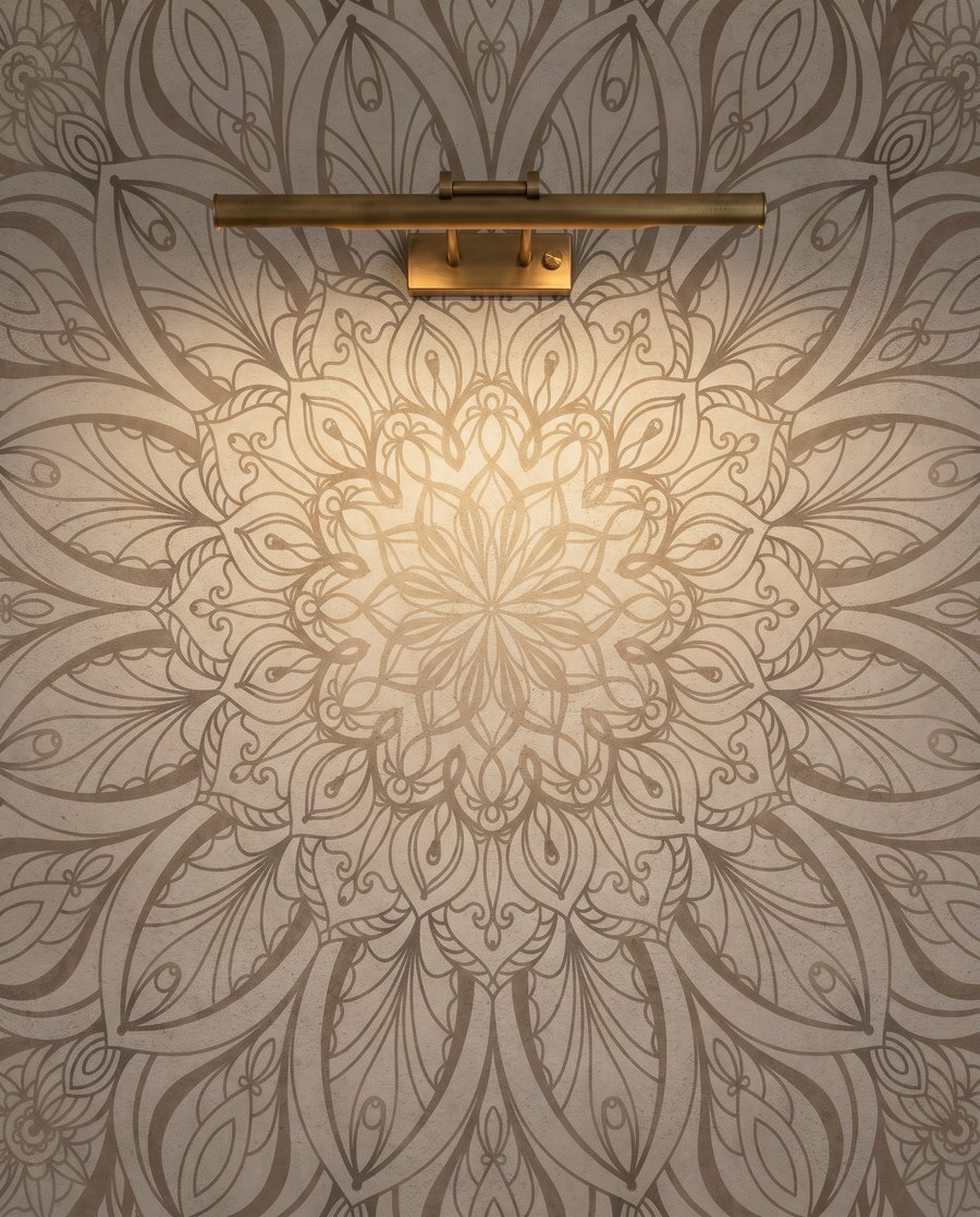 Weathered flower mandala — detail