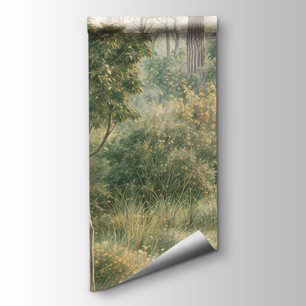 Sunbeams between tall trunks — product view