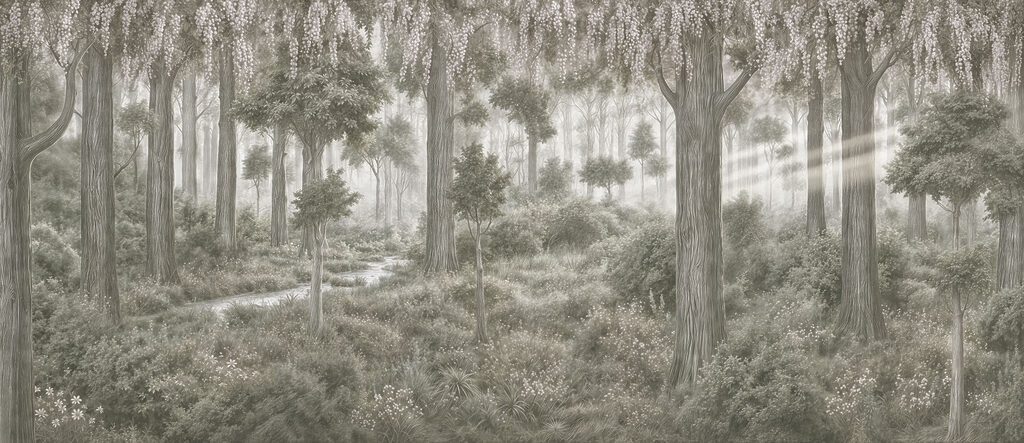 Forest Floor Etching — full design