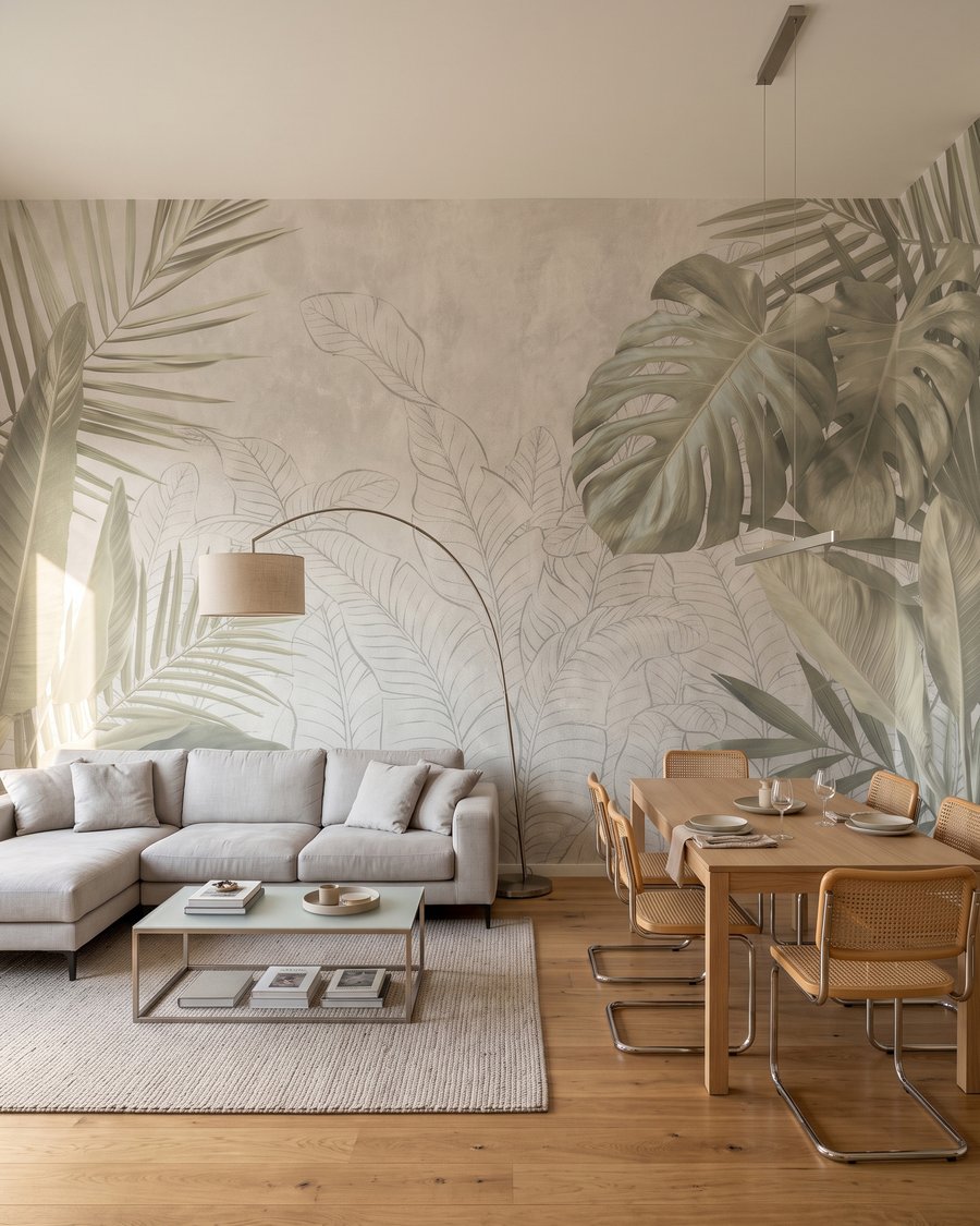 Tropical leaves, sketched — interior 1