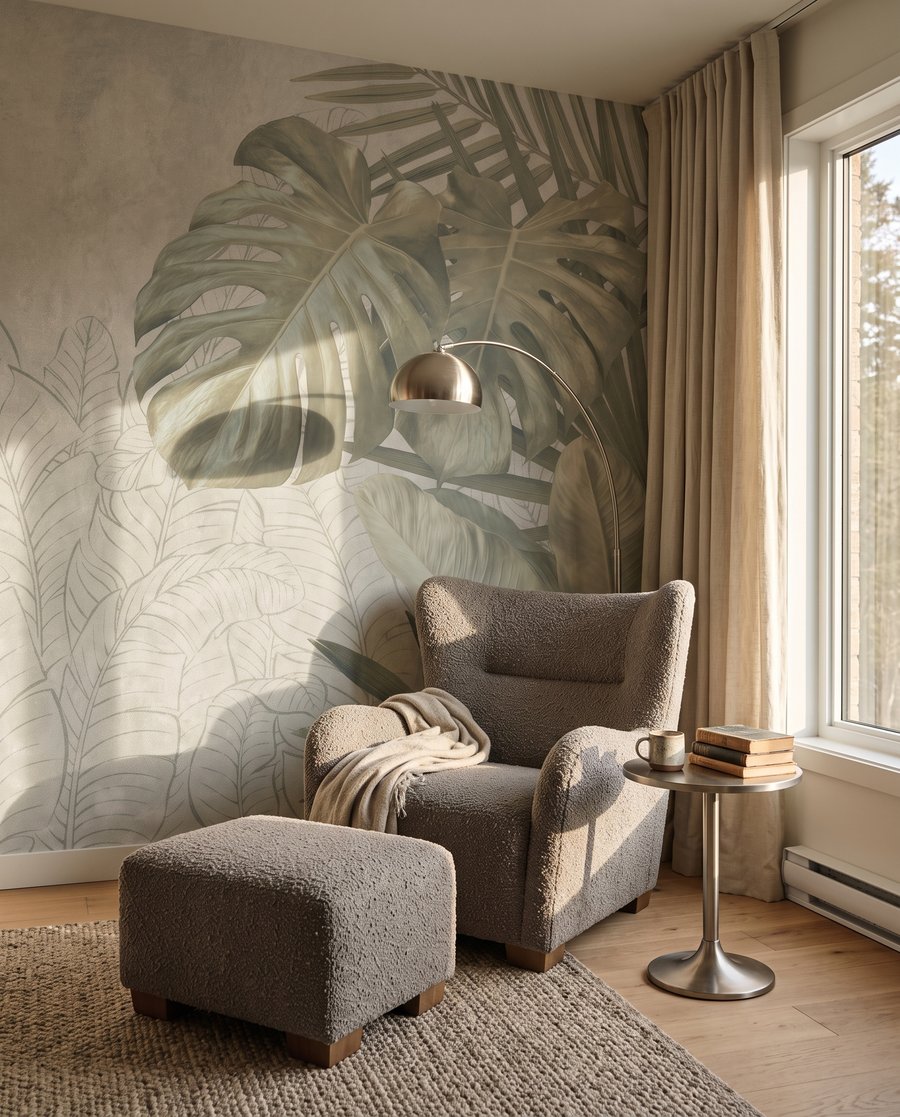 Tropical leaves, sketched — interior 4