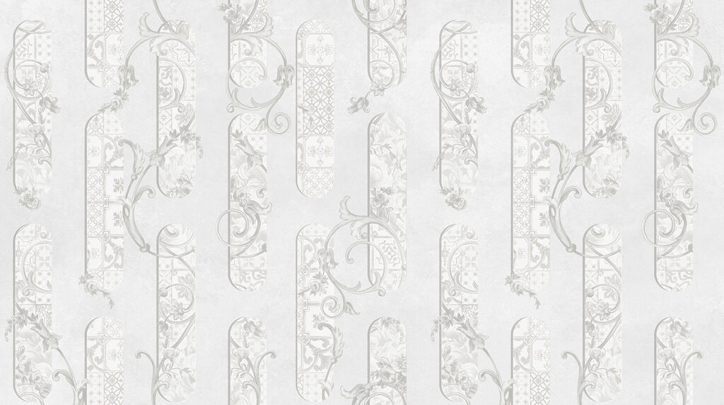 Ornamental Floral Stripes — full design