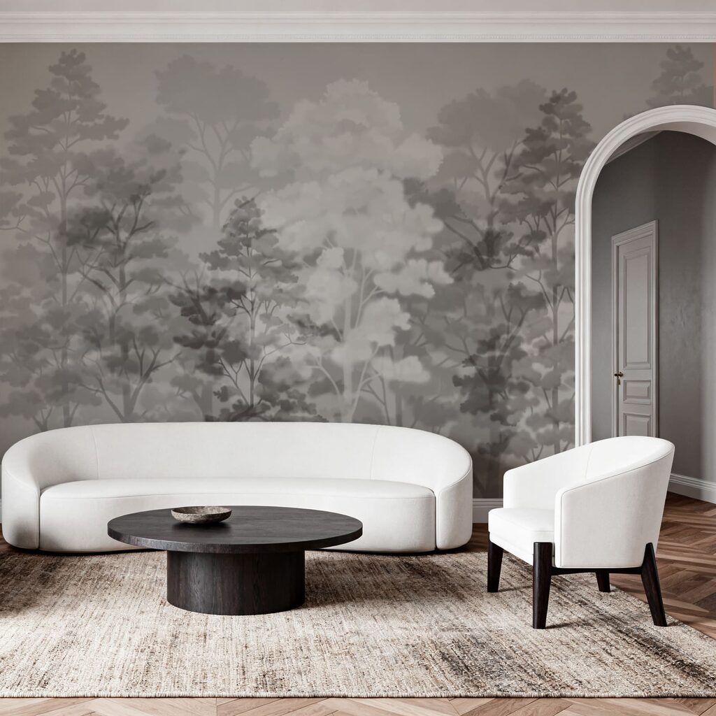 Woodland Silhouette Layers in an interior