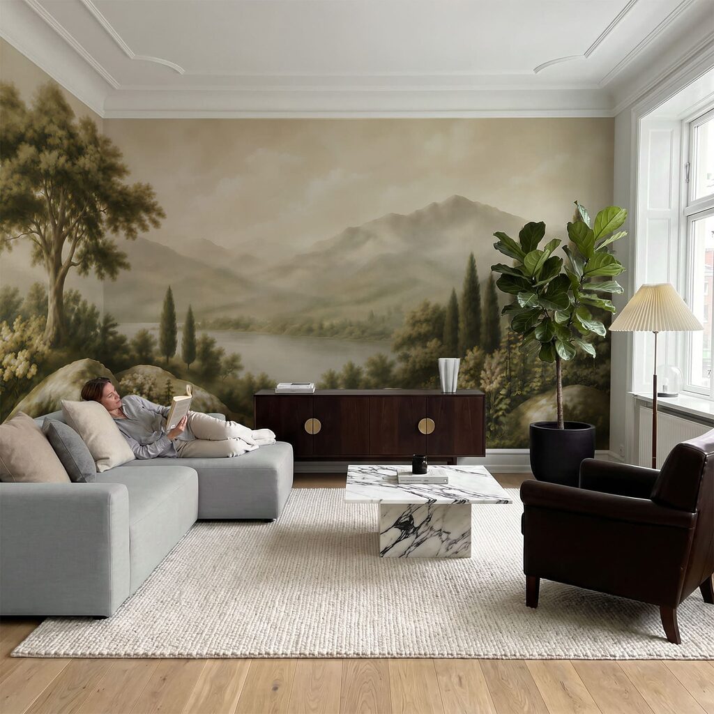 Lake Beyond the Garden in an interior