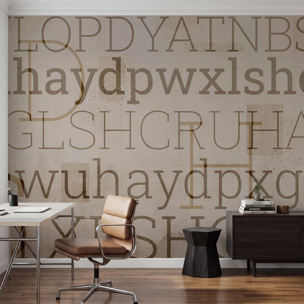 Letterpress Pattern in an interior