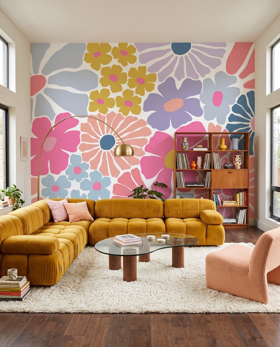 Flower Party in an interior