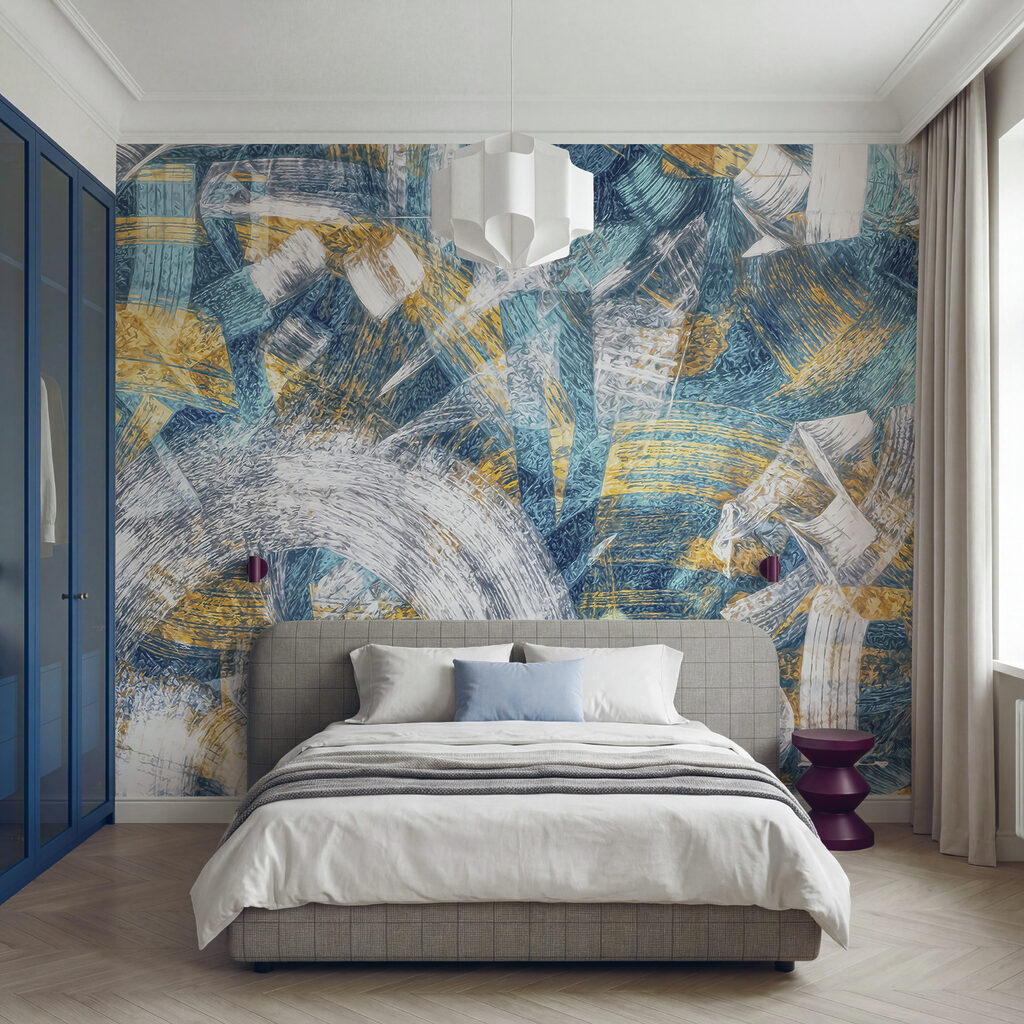 Rhythmic Colour Strokes in an interior