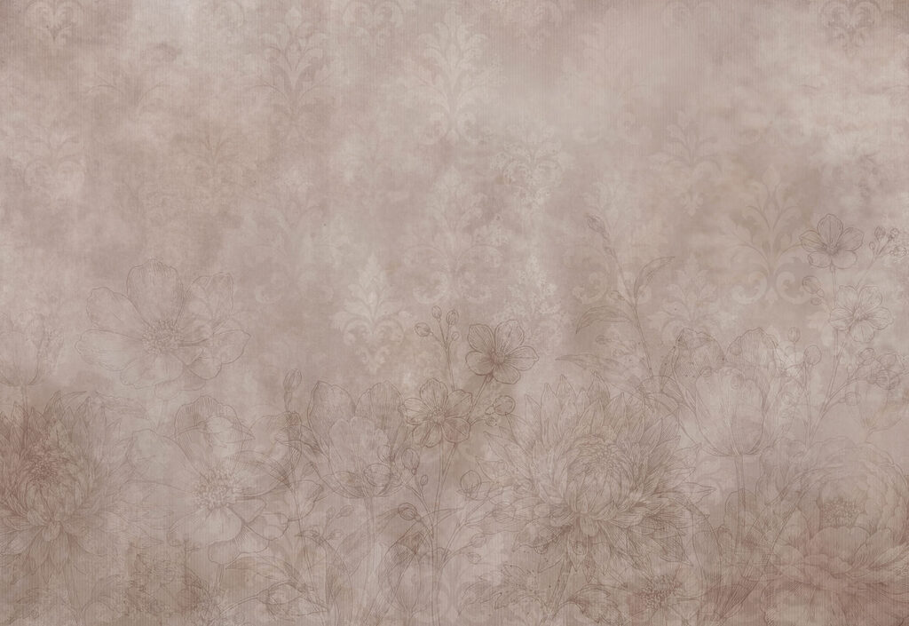 Faded Floral Texture — full design