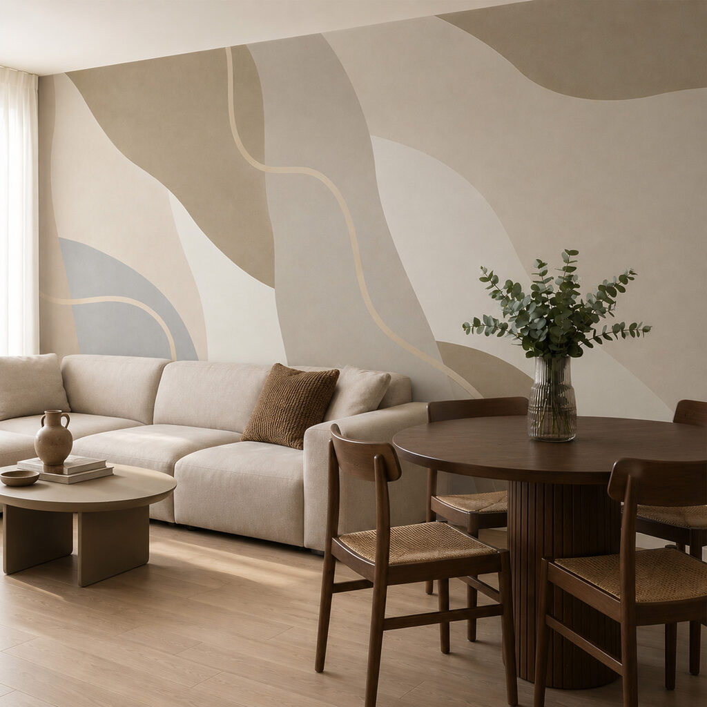 Gentle Curving Lines in an interior