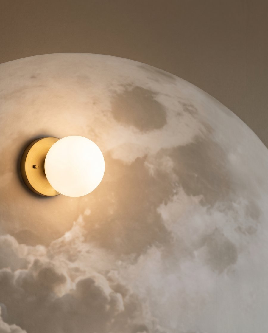 Moon Among Clouds — detail