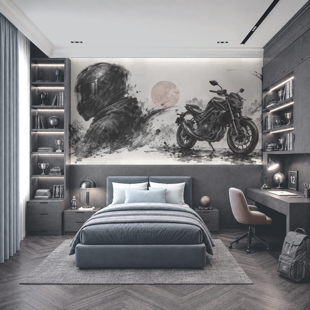Motorcycle in Ink — interior 2