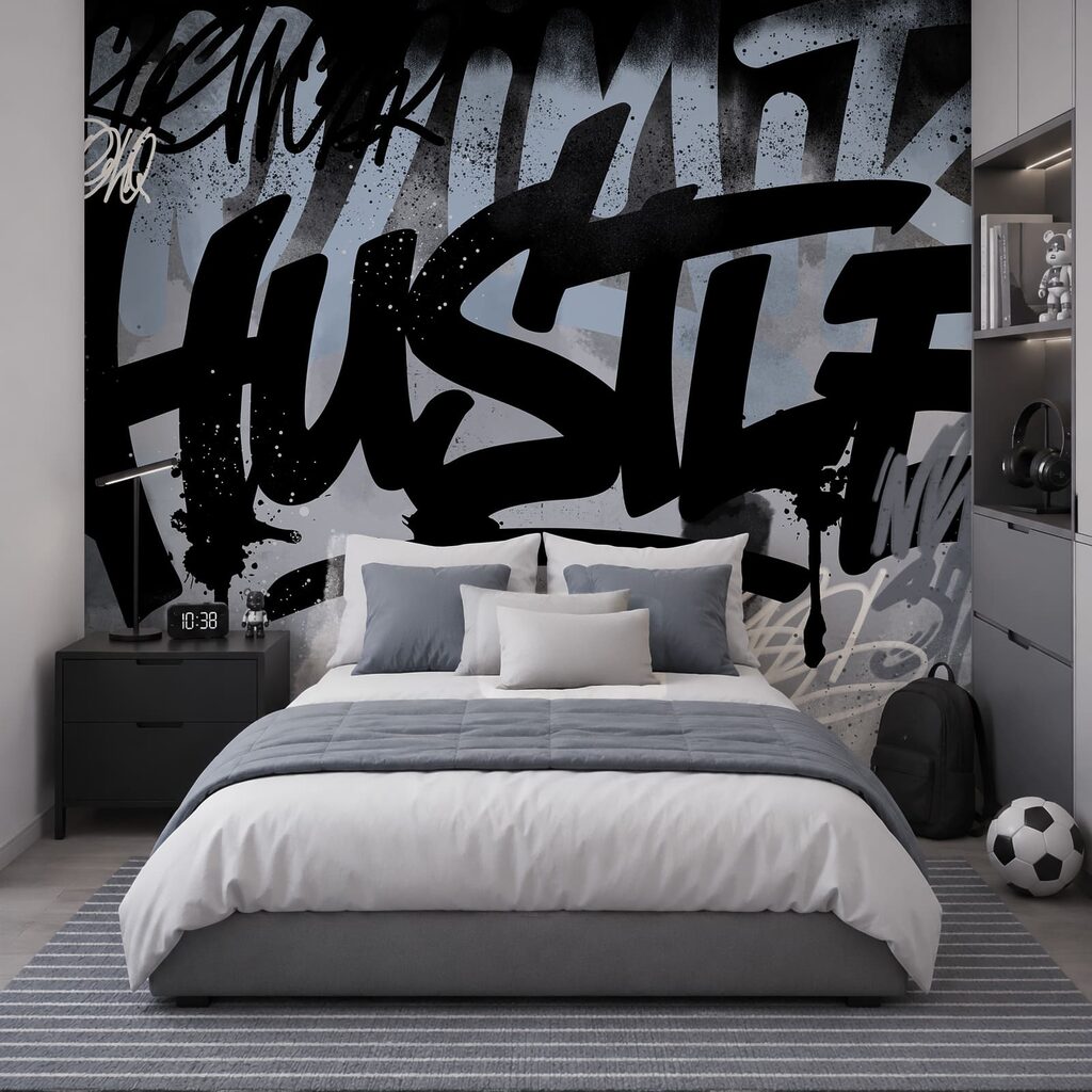 Hustle Lettering in an interior